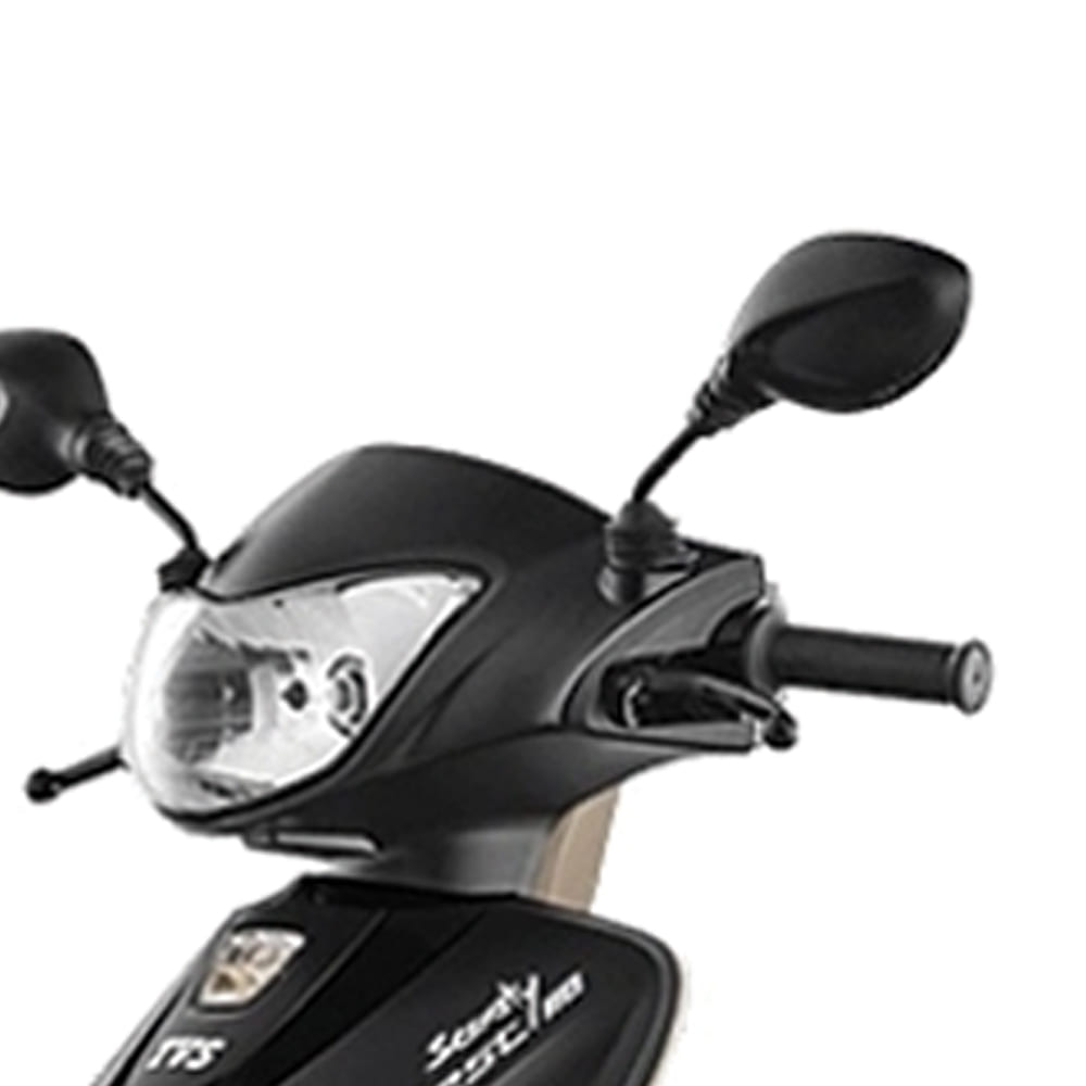 TVS Mirror Set Zest Matte Black - Sleek Replacement for Your Ride
